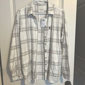 Abercrombie & Fitch boyfriend style flannel NWT